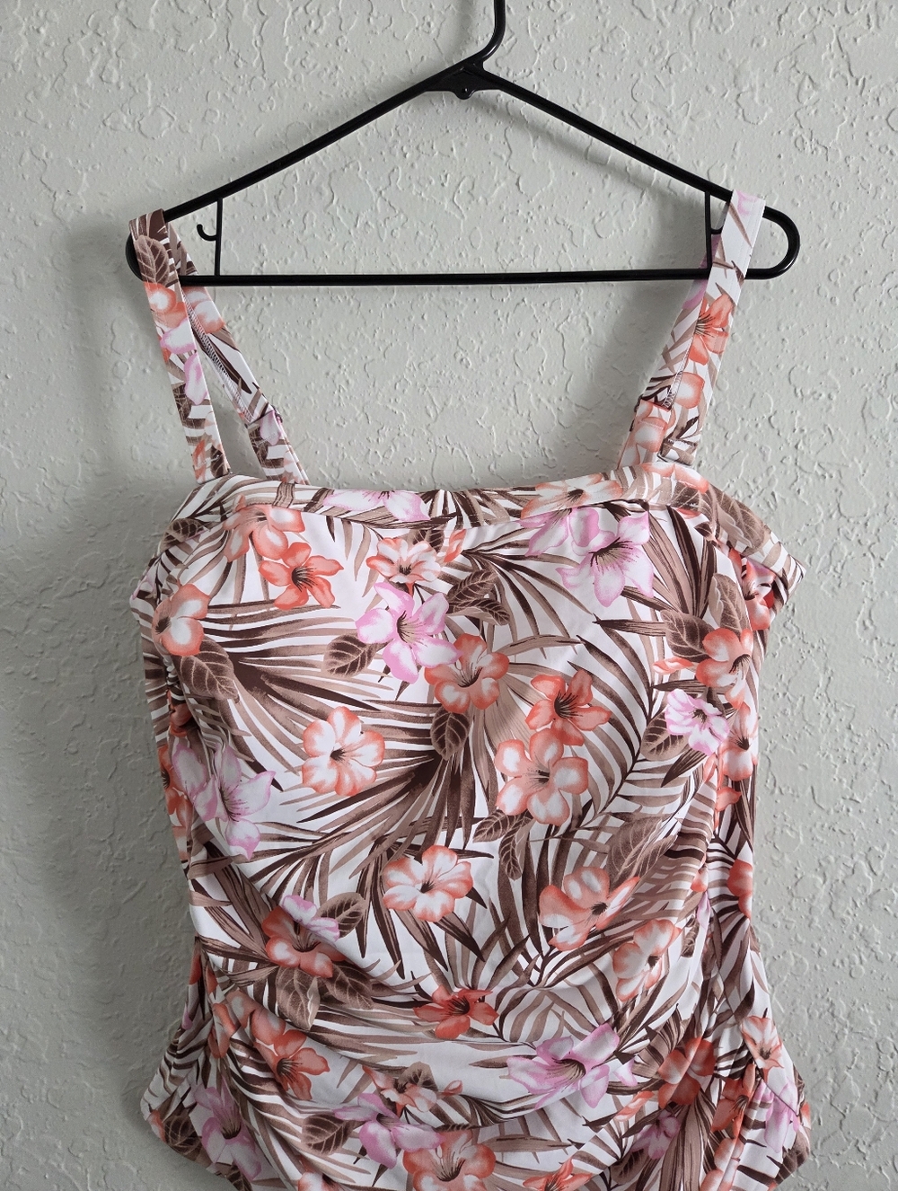 Lands End Padded Floral Tropical Tankini Swim Suit Top NWT Size 18W - Picture 3 of 7